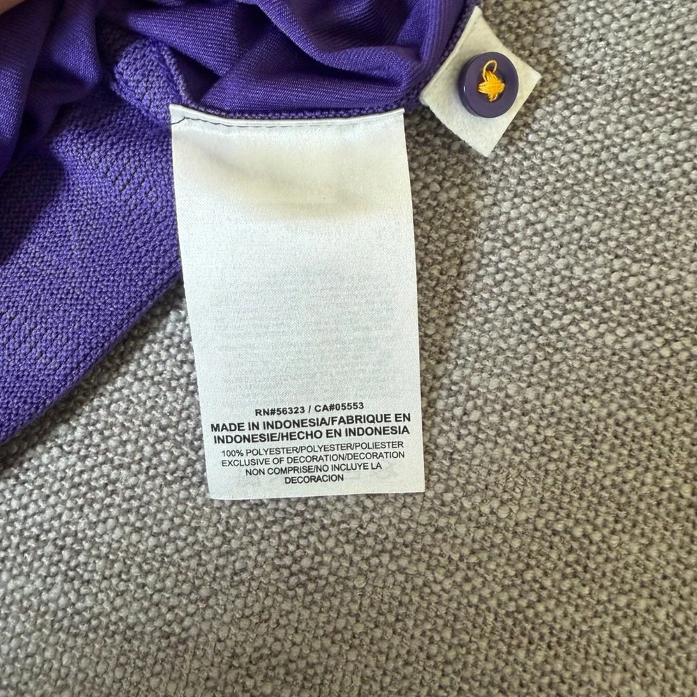 Nike Polo Shirt Mens XL Purple LSU Tigers Dri-FIT Short Sleeve Athletic Golf